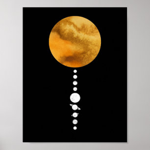 Affiche Système solaire minimal
