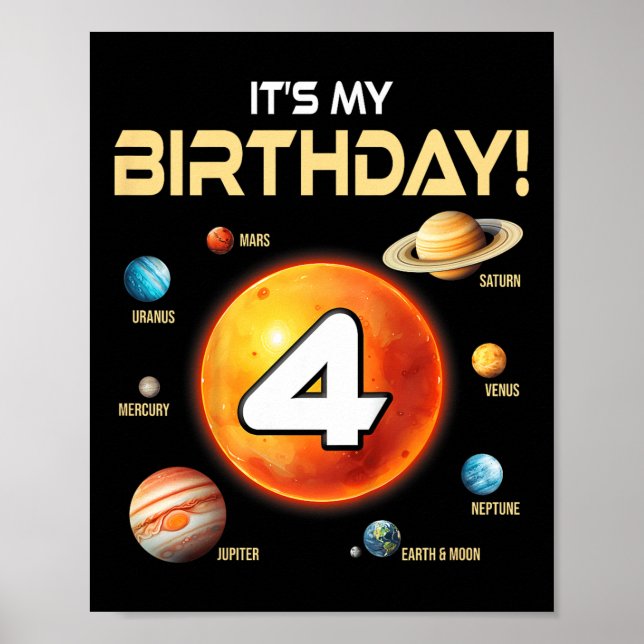 Affiche Système solaire pour enfants 4 ans 4 ans (Devant)