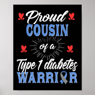 Affiche T1d Cousin fier de la sensibilisation au diabète d
