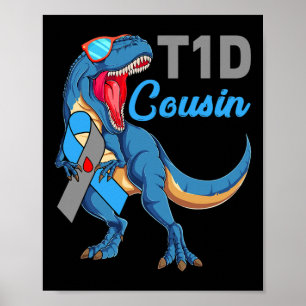 Affiche T1d Cousin Type 1 Mois de sensibilisation au diabè