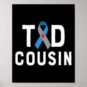 Affiche T1d Cousin Type 1 Sensibilisation au diabète Insul