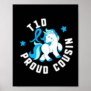Affiche T1d Fière Cousine Diabète T1 Sensibilisation Cute 