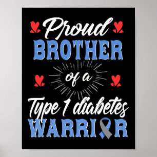 Affiche T1d Fière Frère Diabète Sensibilisation Type 1 Ins