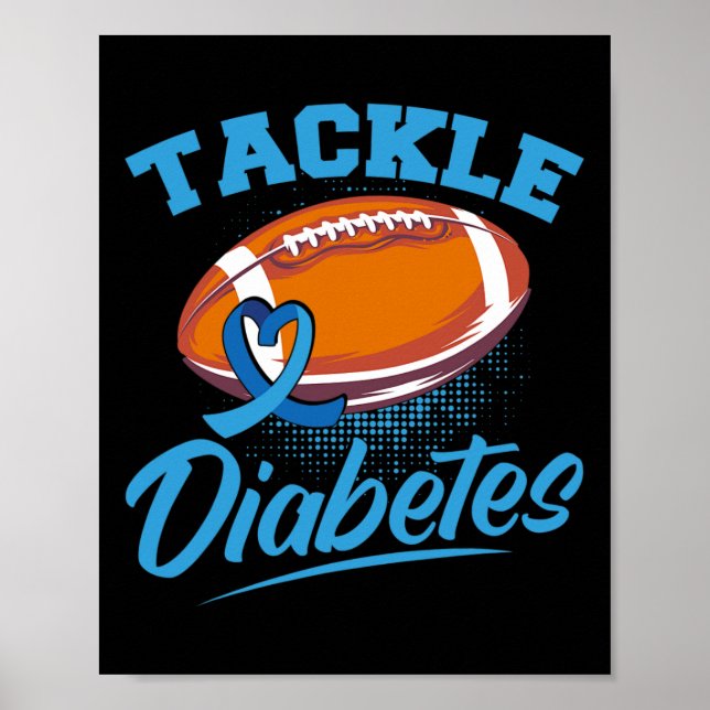 Affiche T1D Guerrier Sensibilisation au diabète Lutte cont (Devant)