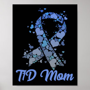 Affiche T1d Maman Tee Type 1 Diabétique Soutien Diabétique