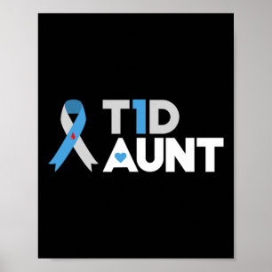 Affiche T1D Tante Sensibilisation au diabète Type 1 Pancre