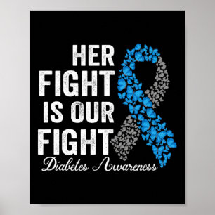 Affiche T1d Vêtements Son combat est notre combat Type 1 D