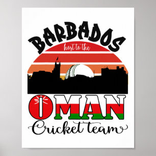 Affiche T20 Cricket Rdos accueille l'équipe de cricket de