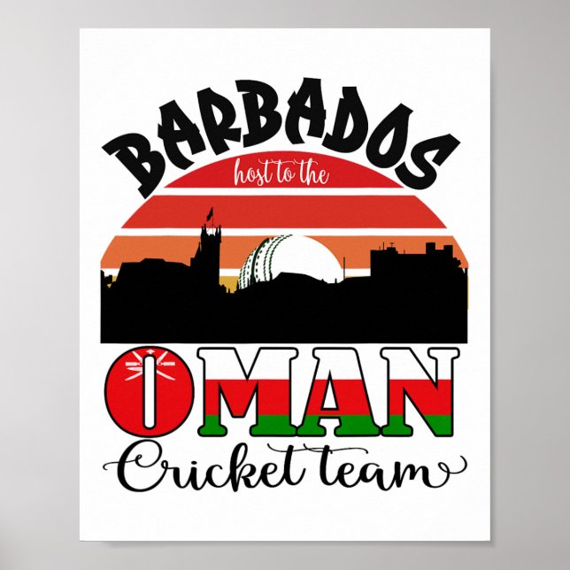 Affiche T20 Cricket Rdos accueille l'équipe de cricket de  (Devant)