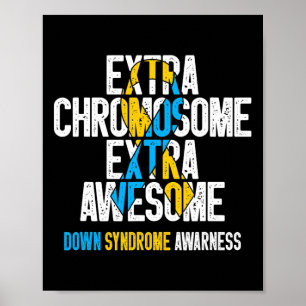 Affiche T21 Chromosome supplémentaire Syndrome de Down Awe
