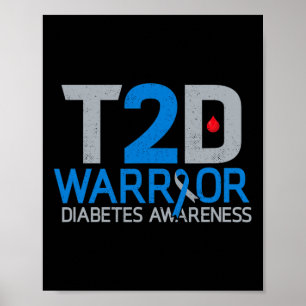 Affiche T2d Guerrier Sensibilisation au diabète Type 2 Fig