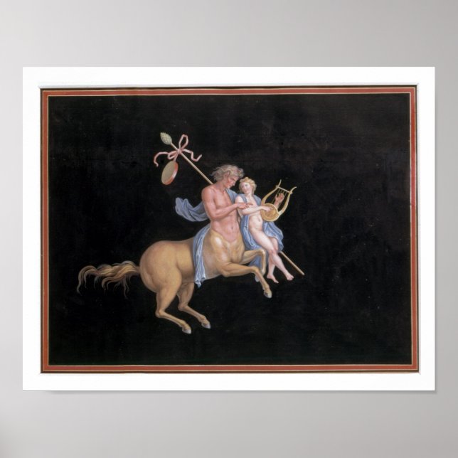 Affiche T31144 Chiron instruisant Achille dans l'art de M (Devant)
