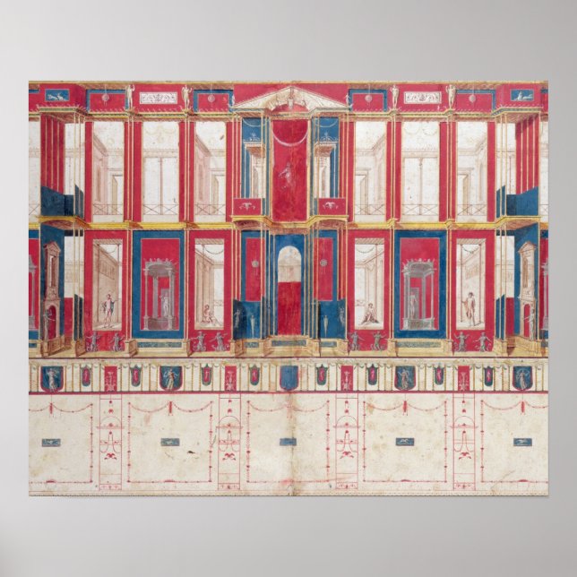 Affiche T31456 Étude d'une Fresque romaine, 1775 (avec/c,  (Devant)