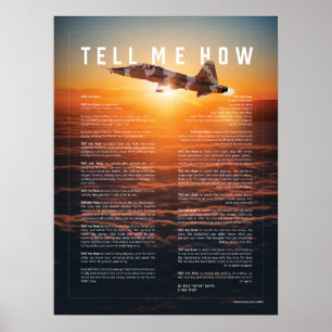 Affiche T-38 Talon avec Tell Me Comment ode au vol
