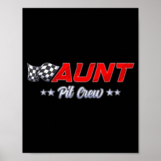 Affiche T Crew Aunt Race Car Family Matching Racing Birthd (Devant)