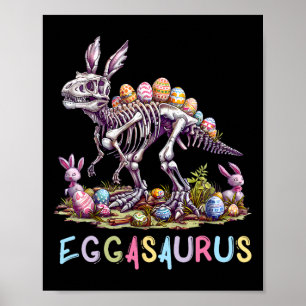 Affiche T Eggasaurus Pâques Stegosaurus Dinosaure Garçons 