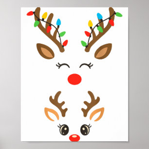 Affiche T Grossesse Noël Renne Lumières Nouveau Maman T