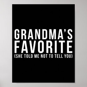 Affiche T préféré de grand-mère, petit-fils ou petite-fill