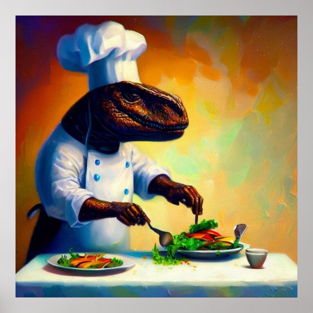 Affiche T Rex Chef (Devant)