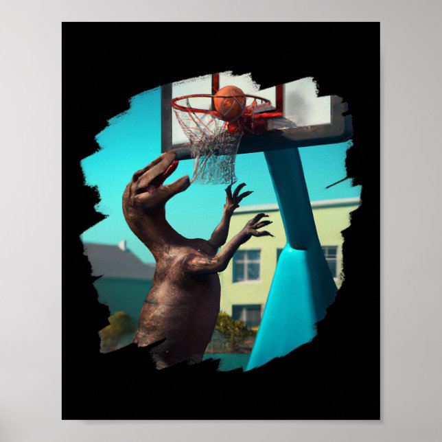 Affiche T Rex Dinosaur Jouer Sketll Fun Dinosaur Sketll (Devant)