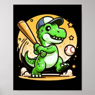 Affiche T-rex Dinosaure Frapper Vendre Joueur Douce Garçon