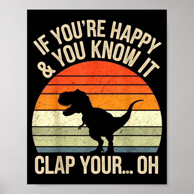 Affiche T Rex Dinosaure Mème Drôle Dino Pour Hommes Femmes (Devant)