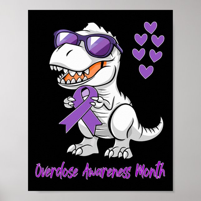 Affiche T-rex Dinosaure Mois de sensibilisation à la surdo (Devant)