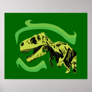 Affiche T-Rex Dinosaure Squelette