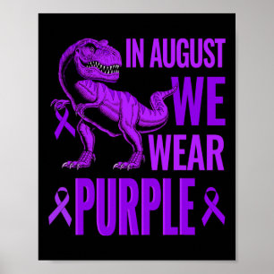 Affiche T Rex Dinosaures En Août Nous Portons Une Surdose