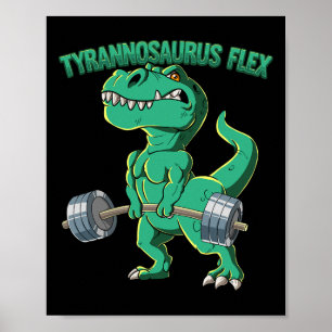 Affiche T-rex Gym Bodybuilding Tyrannosaurus Flex