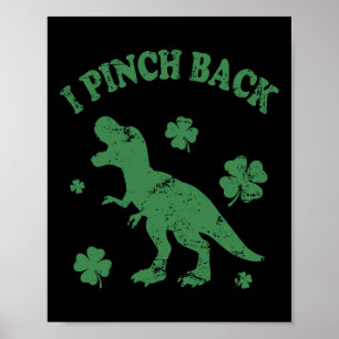 Affiche T-rex je frappe Ck drôle de jour de la Saint-Patri