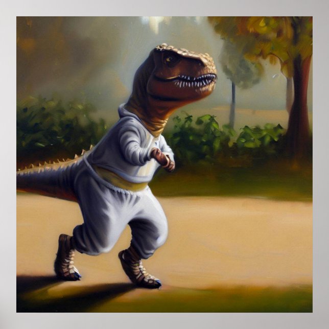 Affiche T Rex Jogging (Devant)