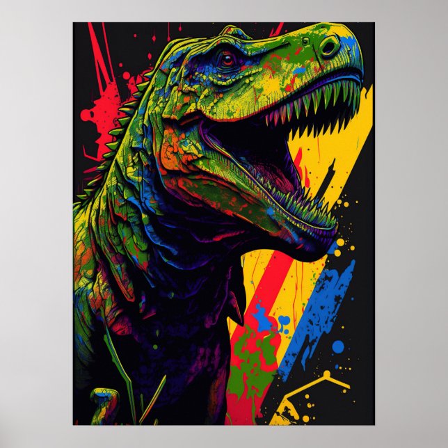 Affiche T Rex Jurassique (Devant)