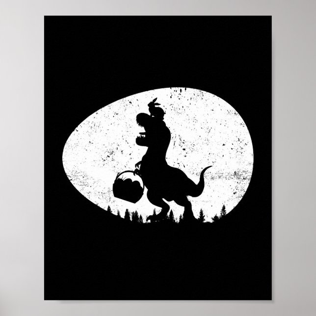 Affiche T Rex Rabbit Dinosaure Easter Bunny Egg Boys T (Devant)