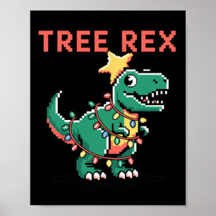 Affiche T-Rex sale pull Christmas laid dinosaure Noël