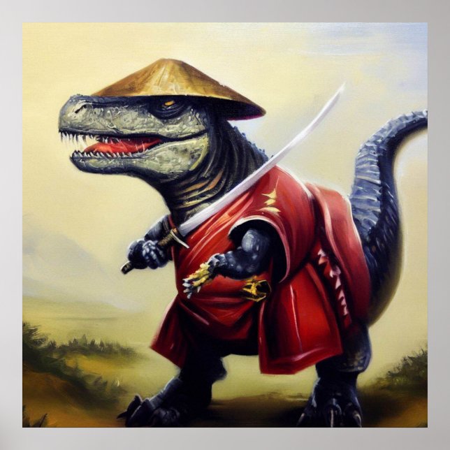 Affiche T Rex Samurai (Devant)