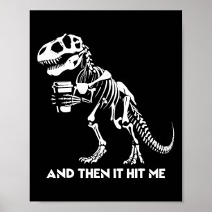 Affiche T-rex squelette dinosaure Halloween hommes femmes 