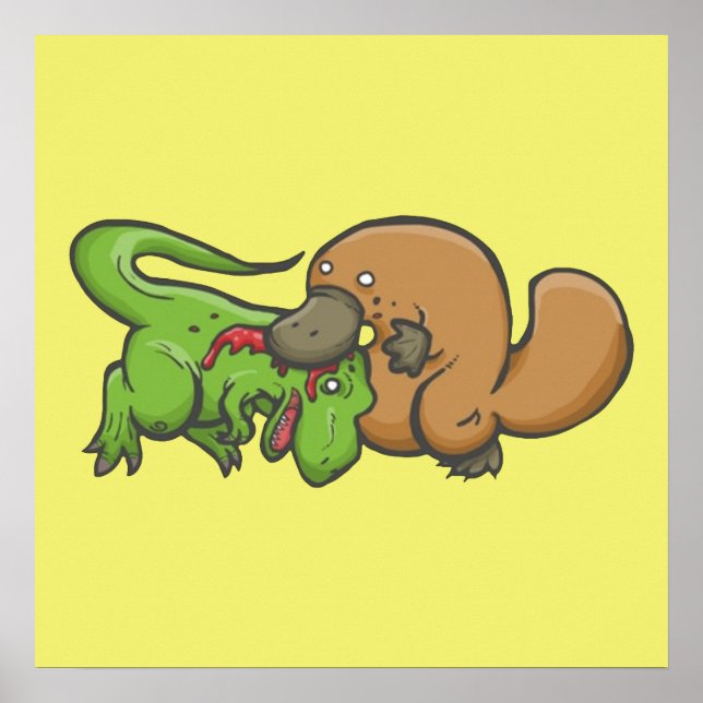 Affiche T-rex vs Platypus (Devant)
