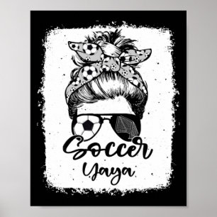 Affiche T S Soccer Yaya Vintage Léopard Chignon Décoloré