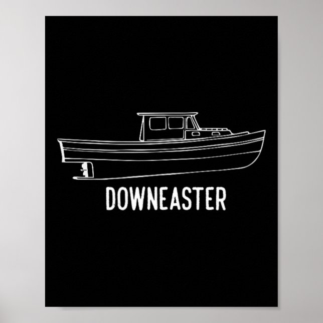 Affiche T Shir de bateau de pêche au homard Downeaster de  (Devant)