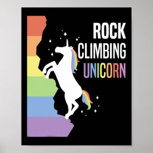 Affiche T Shir de Licorne d'escalade drôle de grimpeur de