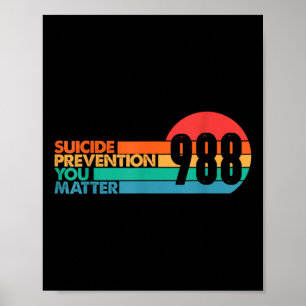 Affiche T-shirt 988 Prévention du suicide Lifeline 988 Sen