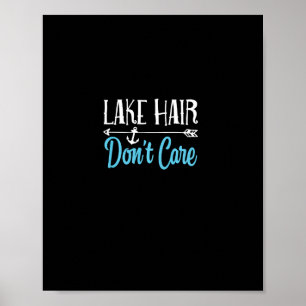Affiche T-shirt à capuche Lake Hair Life Don't Care Pêche