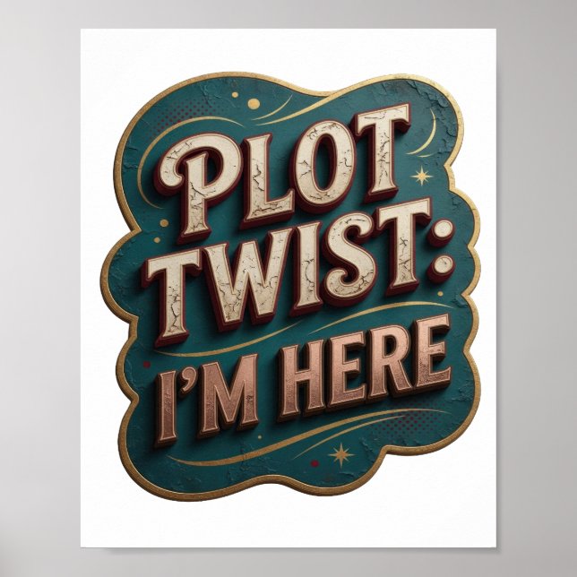 Affiche T-shirt à déclaration « Iconique Twist de l'intrig (Devant)