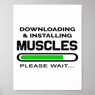 Affiche T-shirt amusant de gym à télécharger et installer