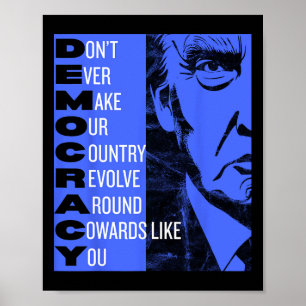 Affiche T-shirt anti-Trump pour la démocratie Résistez ! P