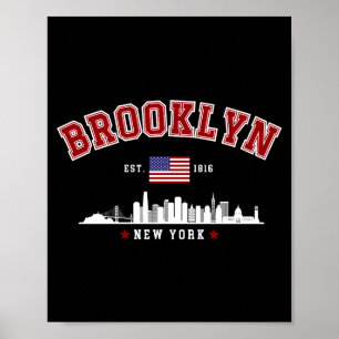 Affiche T Shirt Brooklyn Ney York Est 1816