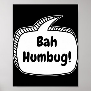Affiche T Shirt Bulle De Texte Bah Humbug