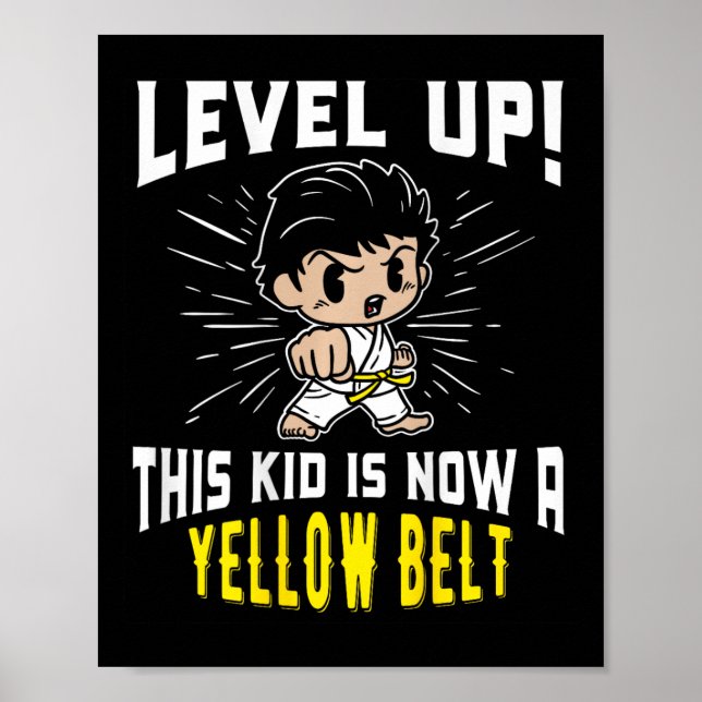 Affiche T-shirt cadeau de récompense de ceinture jaune d'u (Devant)