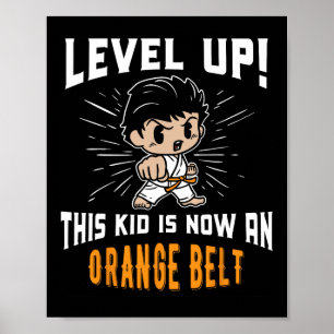 Affiche T-shirt cadeau de récompense de ceinture orange po